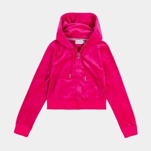 NEW NEVER WORN JUICY COUTURE Hot Pink Velour Zip-Up Hoodie